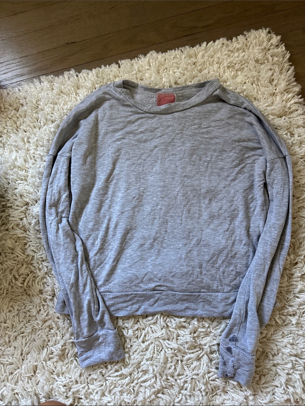 Beyond Yoga Heather Gray Crewneck Pullover Sweater